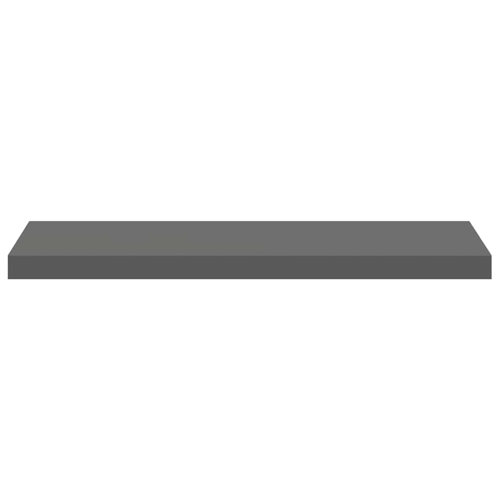 Wandschap zwevend 80x23,5x3,8 cm MDF hoogglans grijs is nu te koop bij PeponiXL, paradijselijk wonen!