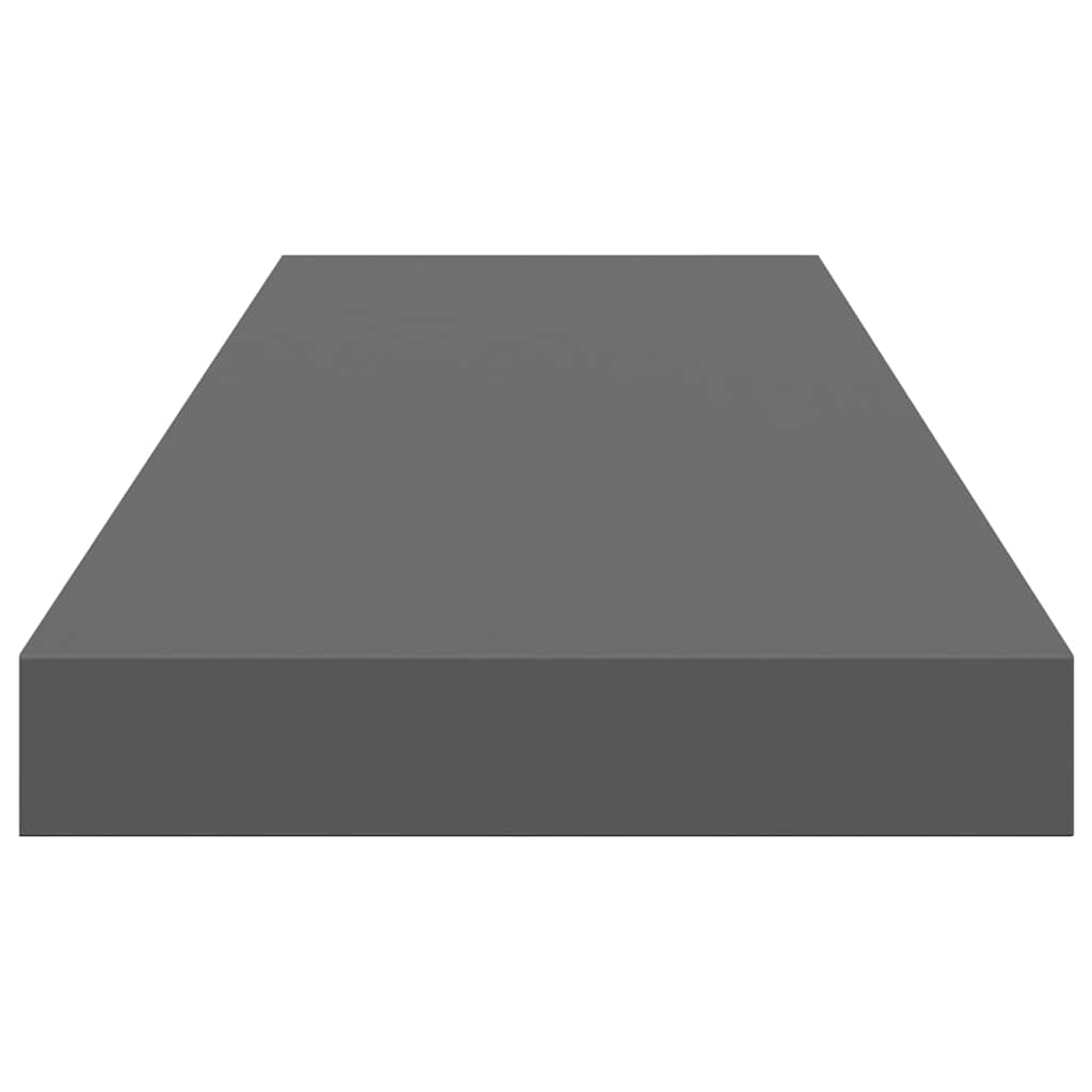 Wandschappen zwevend 2 st 80x23,5x3,8 cm MDF hoogglans grijs is nu te koop bij PeponiXL, paradijselijk wonen!