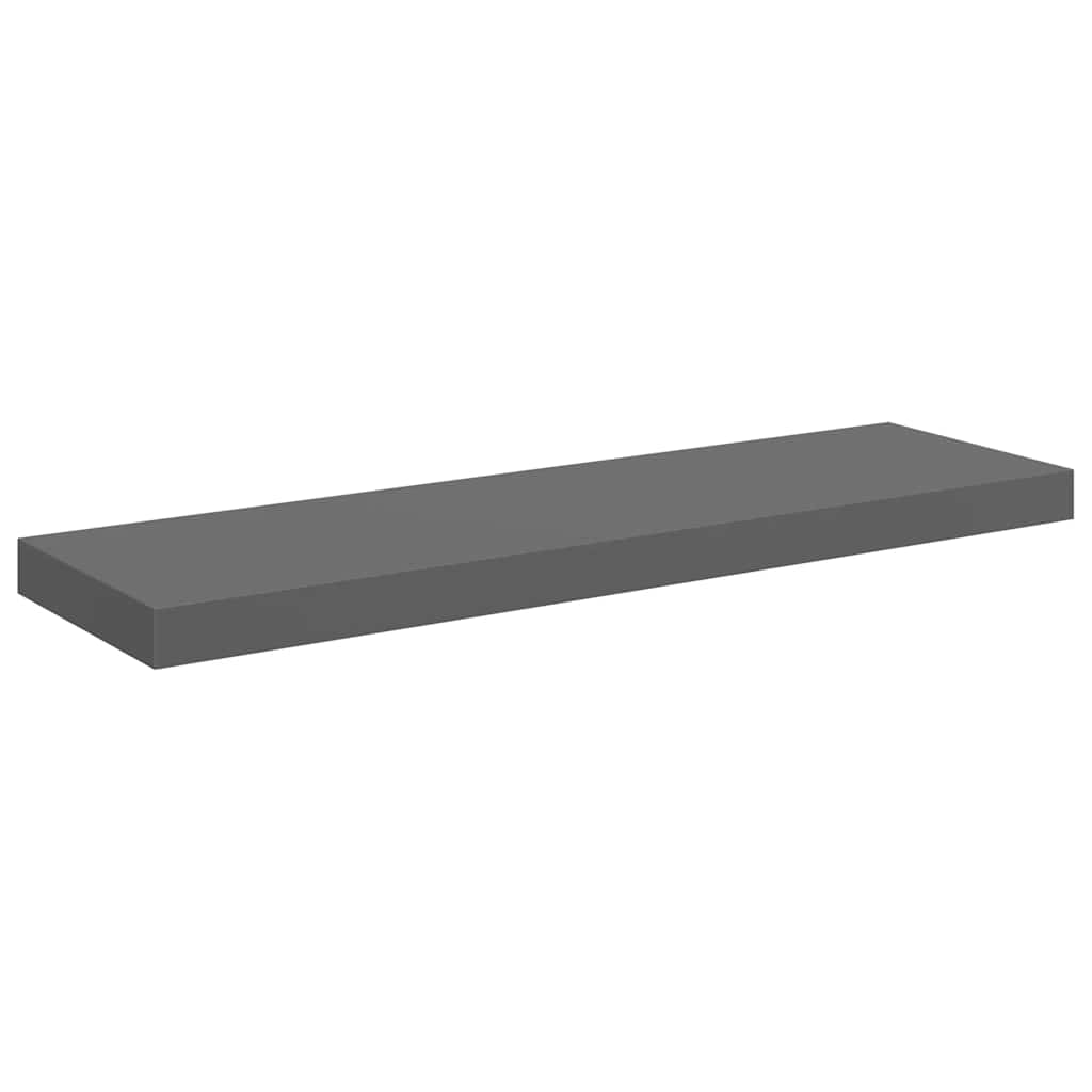 Wandschappen zwevend 4 st 80x23,5x3,8 cm MDF hoogglans grijs is nu te koop bij PeponiXL, paradijselijk wonen!