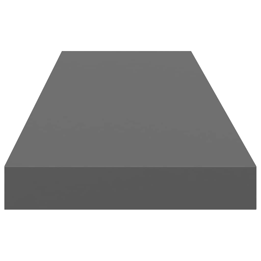 Wandschap zwevend 90x23,5x3,8 cm MDF hoogglans grijs is nu te koop bij PeponiXL, paradijselijk wonen!