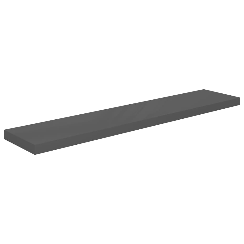 Wandschappen zwevend 4 st 120x23,5x3,8 cm MDF hoogglans grijs is nu te koop bij PeponiXL, paradijselijk wonen!