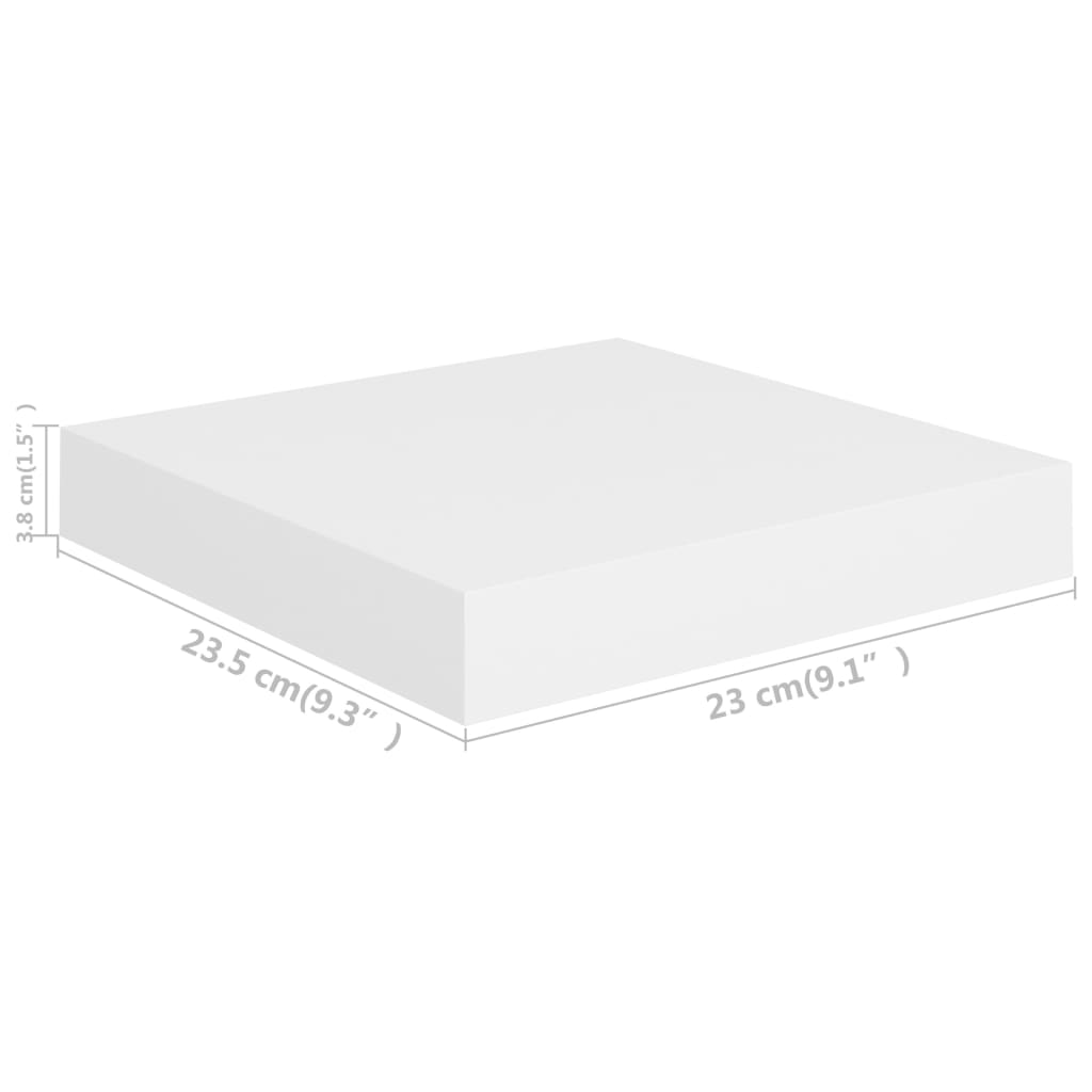 Wandschap zwevend 23x23,5x3,8 cm MDF wit is nu te koop bij PeponiXL, paradijselijk wonen!