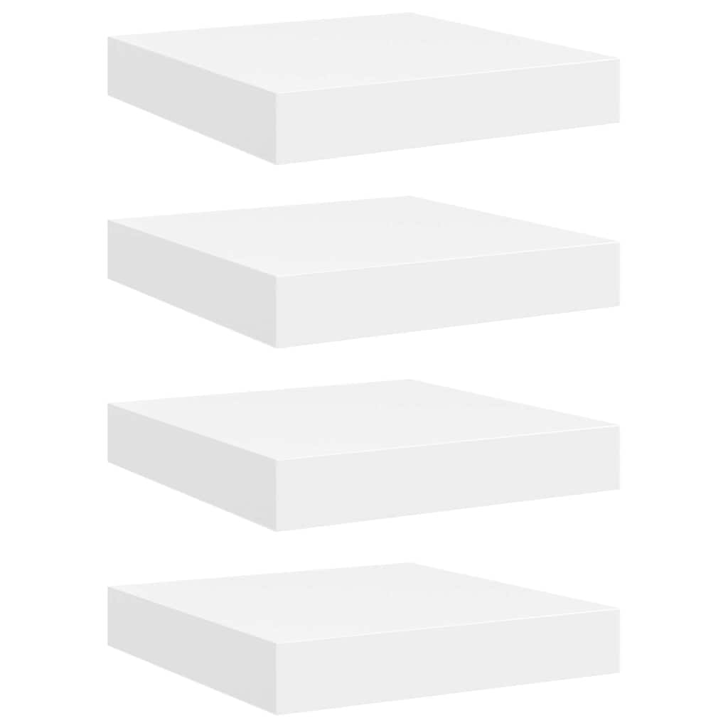 Wandschappen zwevend 4 st 23x23,5x3,8 cm MDF wit is nu te koop bij PeponiXL, paradijselijk wonen!