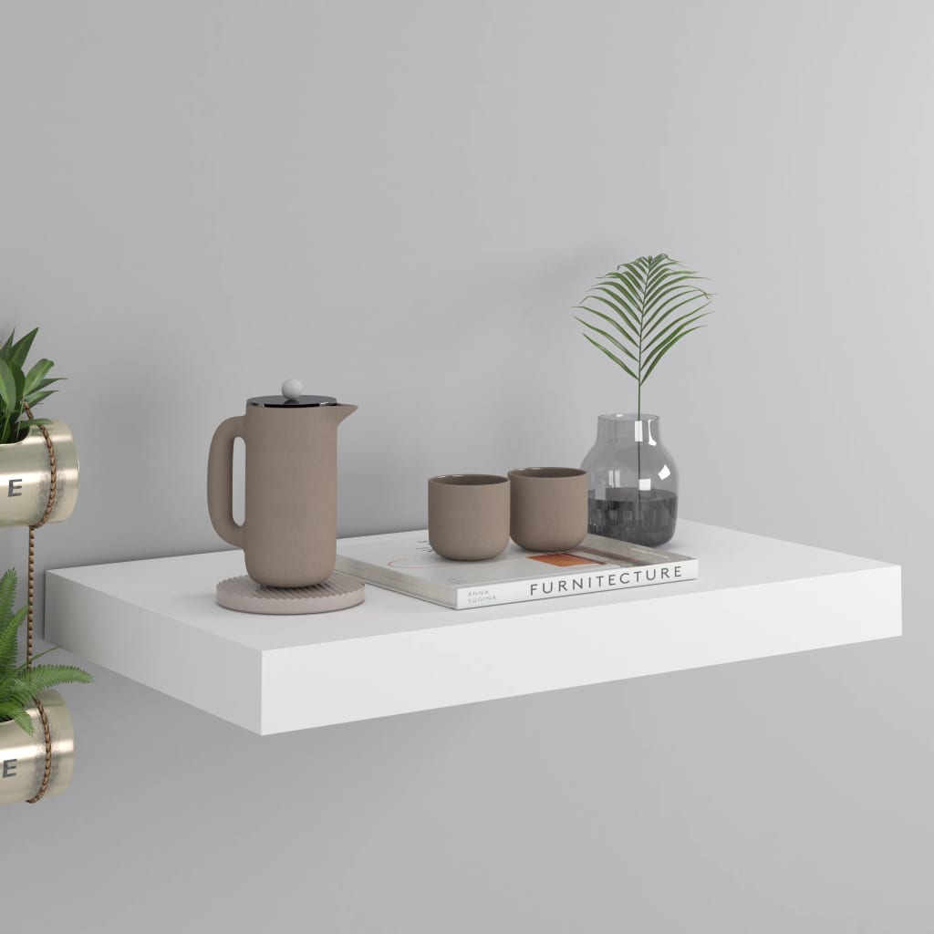 Wandschap zwevend 40x23x3,8 cm MDF wit is nu te koop bij PeponiXL, paradijselijk wonen!