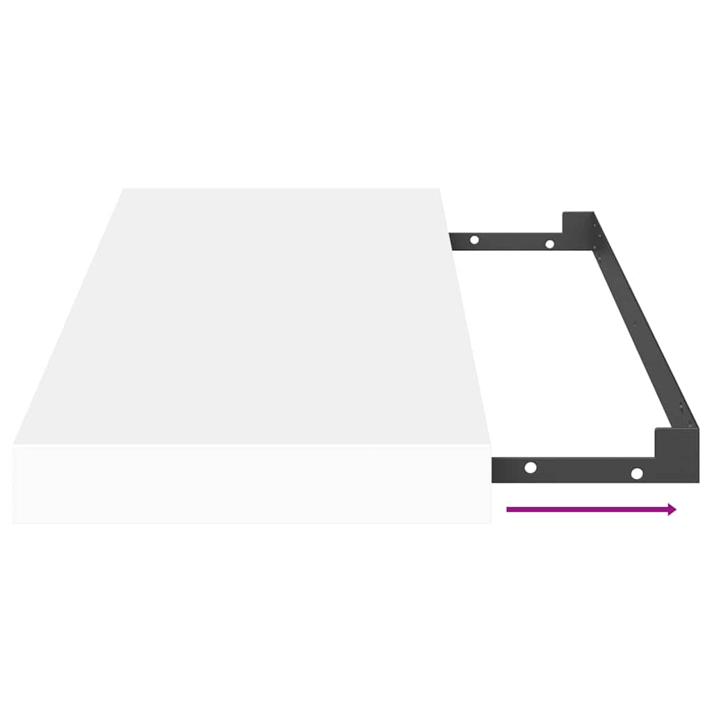 Wandschap zwevend 50x23x3,8 cm MDF wit is nu te koop bij PeponiXL, paradijselijk wonen!