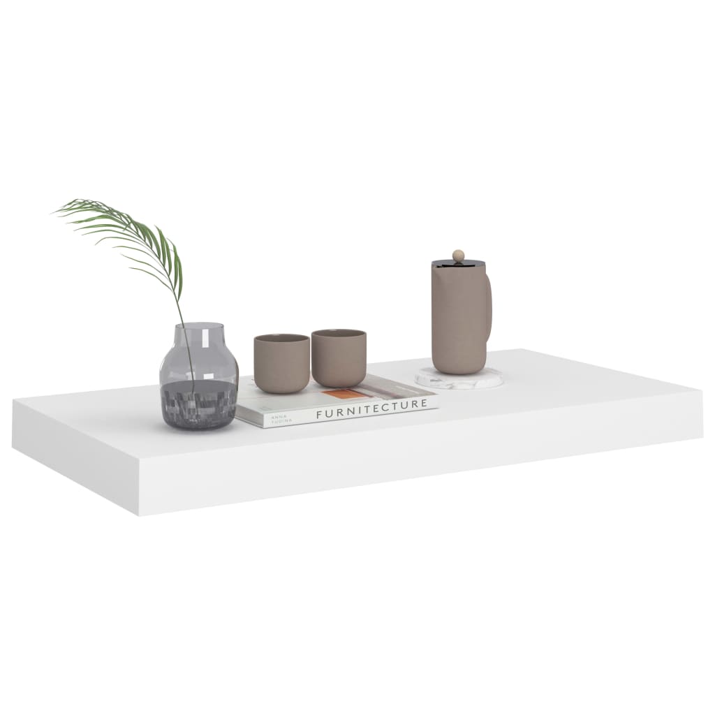 Wandschappen zwevend 2 st 50x23x3,8 cm MDF wit is nu te koop bij PeponiXL, paradijselijk wonen!