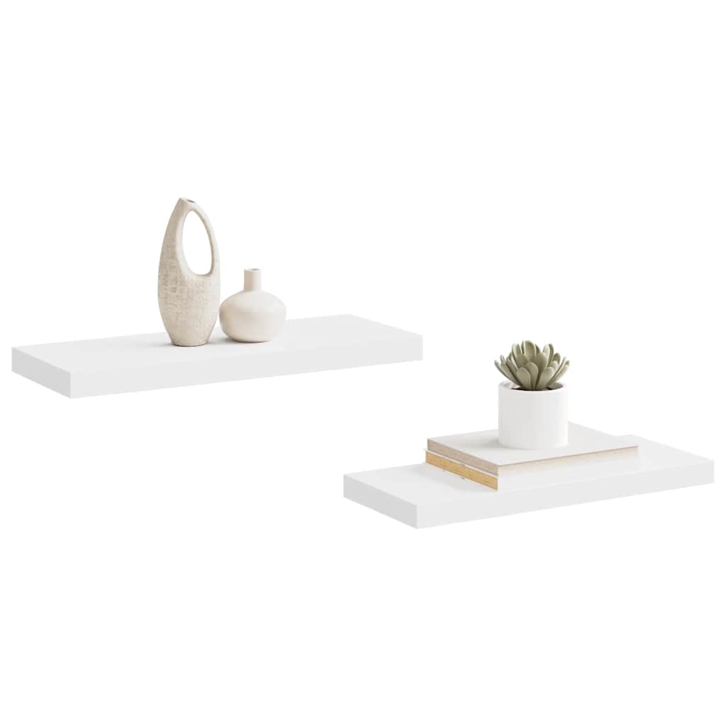 Wandschappen zwevend 2 st 60x23,5x3,8 cm MDF wit is nu te koop bij PeponiXL, paradijselijk wonen!