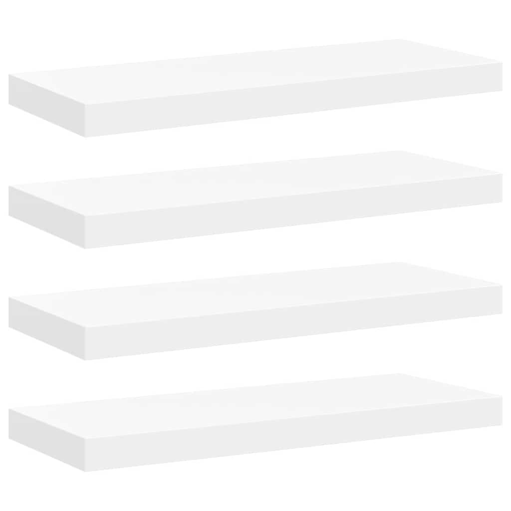 Wandschappen zwevend 4 st 60x23,5x3,8 cm MDF wit is nu te koop bij PeponiXL, paradijselijk wonen!