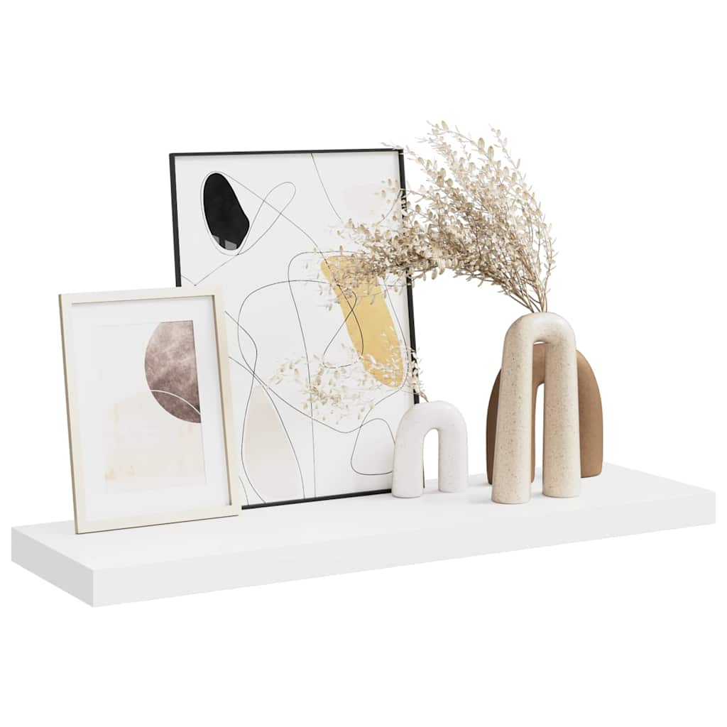 Wandschap zwevend 80x23,5x3,8 cm MDF wit is nu te koop bij PeponiXL, paradijselijk wonen!