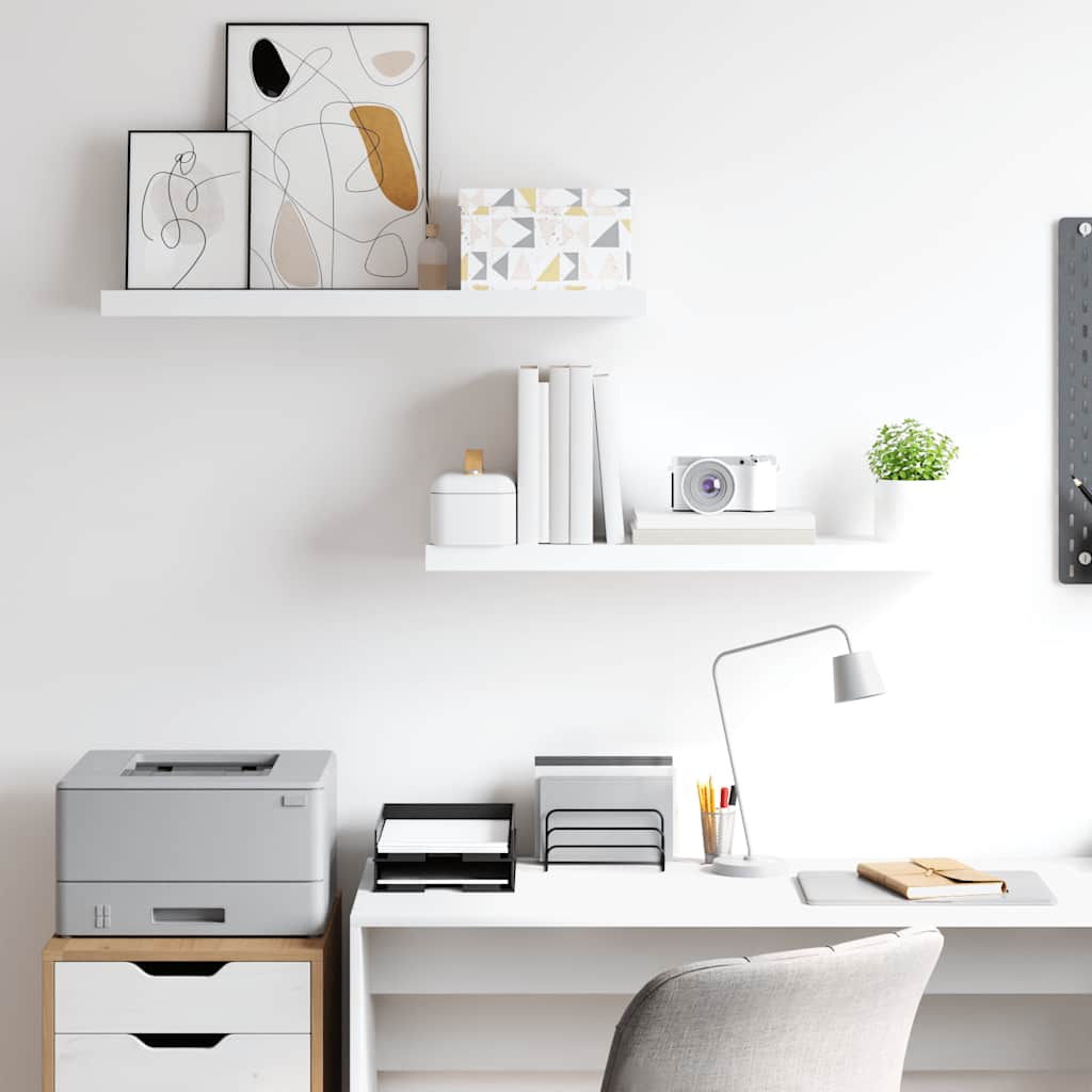 Wandschappen zwevend 2 st 80x23,5x3,8 cm MDF wit is nu te koop bij PeponiXL, paradijselijk wonen!