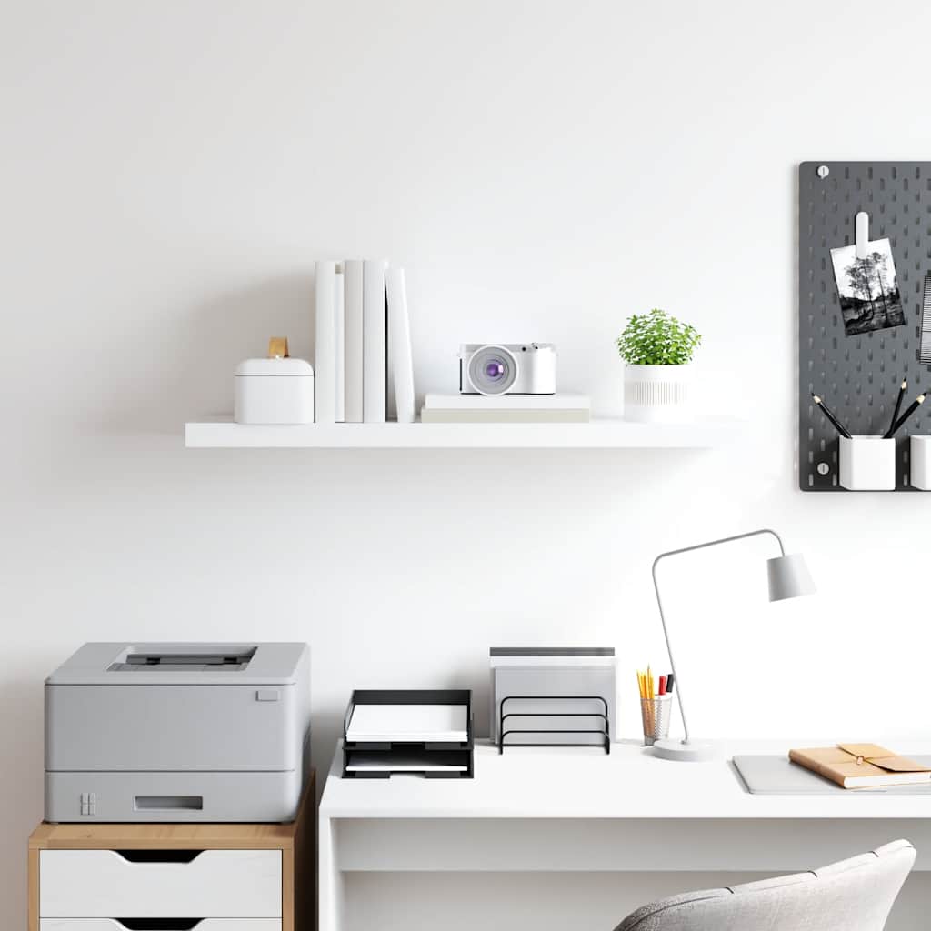 Wandschap zwevend 90x23,5x3,8 cm MDF wit is nu te koop bij PeponiXL, paradijselijk wonen!