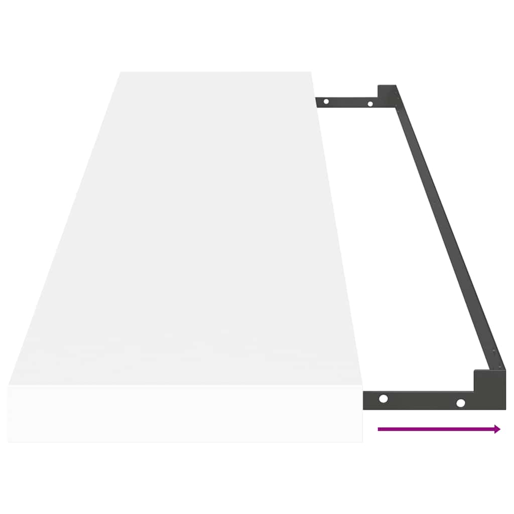 Wandschappen zwevend 2 st 90x23,5x3,8 cm MDF wit is nu te koop bij PeponiXL, paradijselijk wonen!