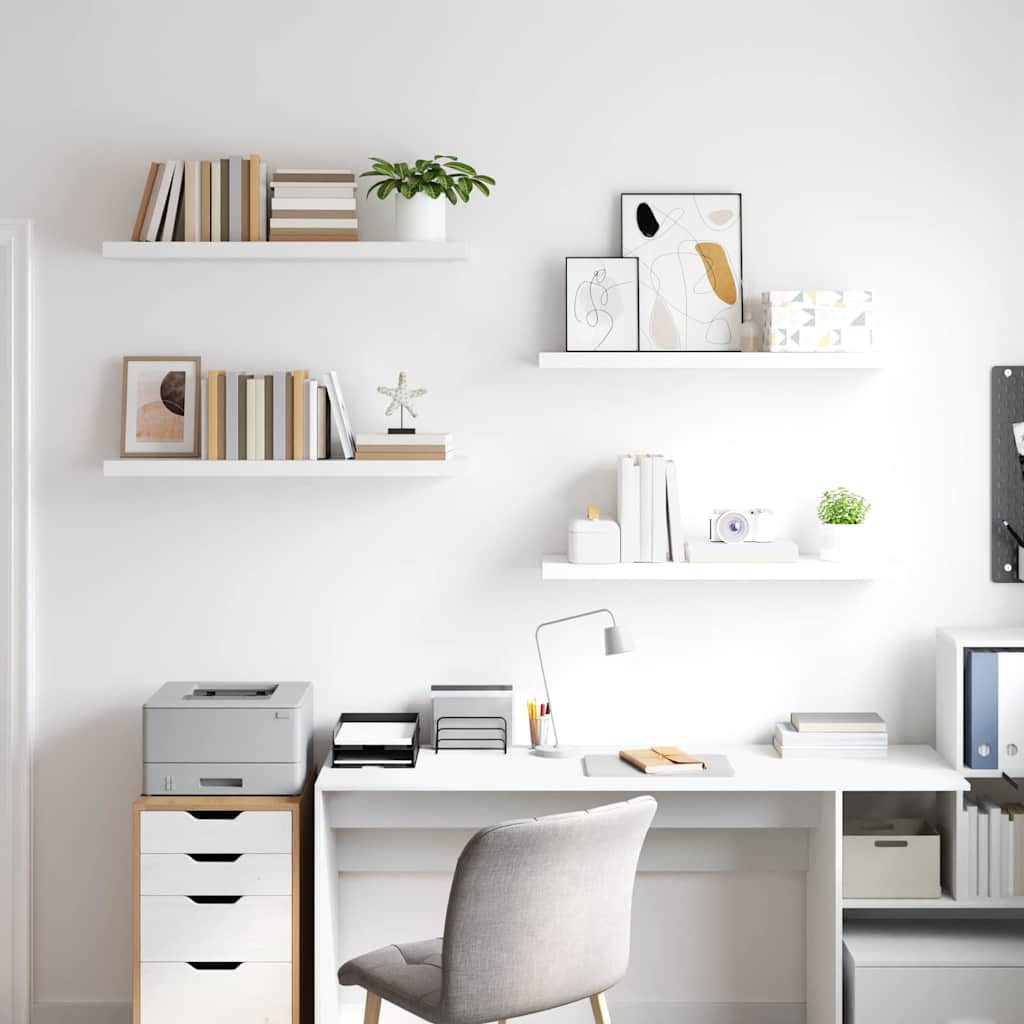 Wandschappen zwevend 4 st 90x23,5x3,8 cm MDF wit is nu te koop bij PeponiXL, paradijselijk wonen!