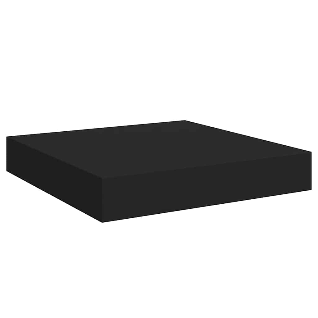 Wandschap zwevend 23x23,5x3,8 cm MDF zwart is nu te koop bij PeponiXL, paradijselijk wonen!
