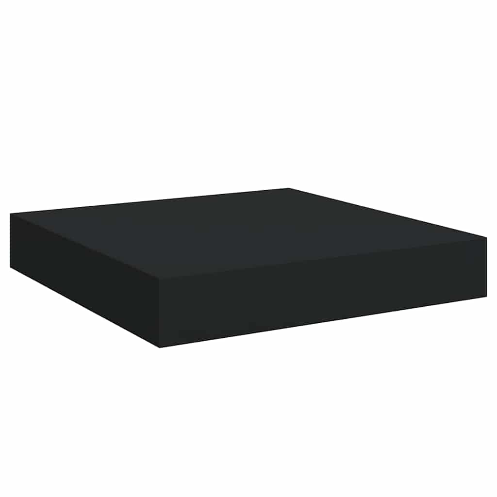 Wandschappen zwevend 2 st 23x23,5x3,8 cm MDF zwart is nu te koop bij PeponiXL, paradijselijk wonen!