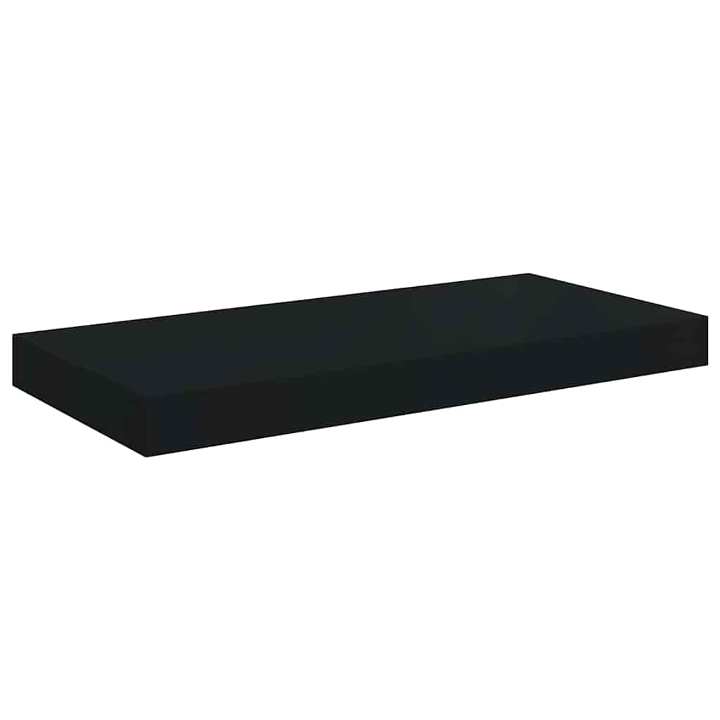 Wandschap zwevend 50x23x3,8 cm MDF zwart is nu te koop bij PeponiXL, paradijselijk wonen!