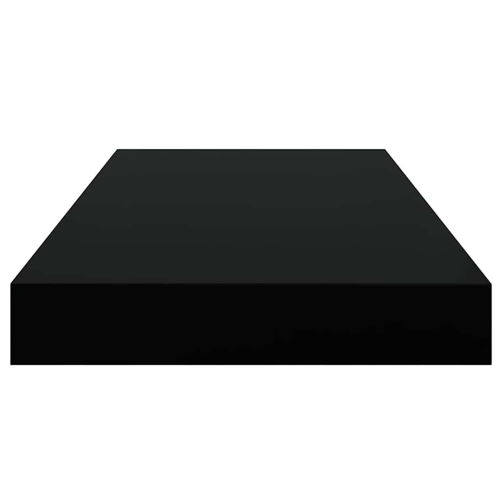Wandschap zwevend 50x23x3,8 cm MDF zwart is nu te koop bij PeponiXL, paradijselijk wonen!