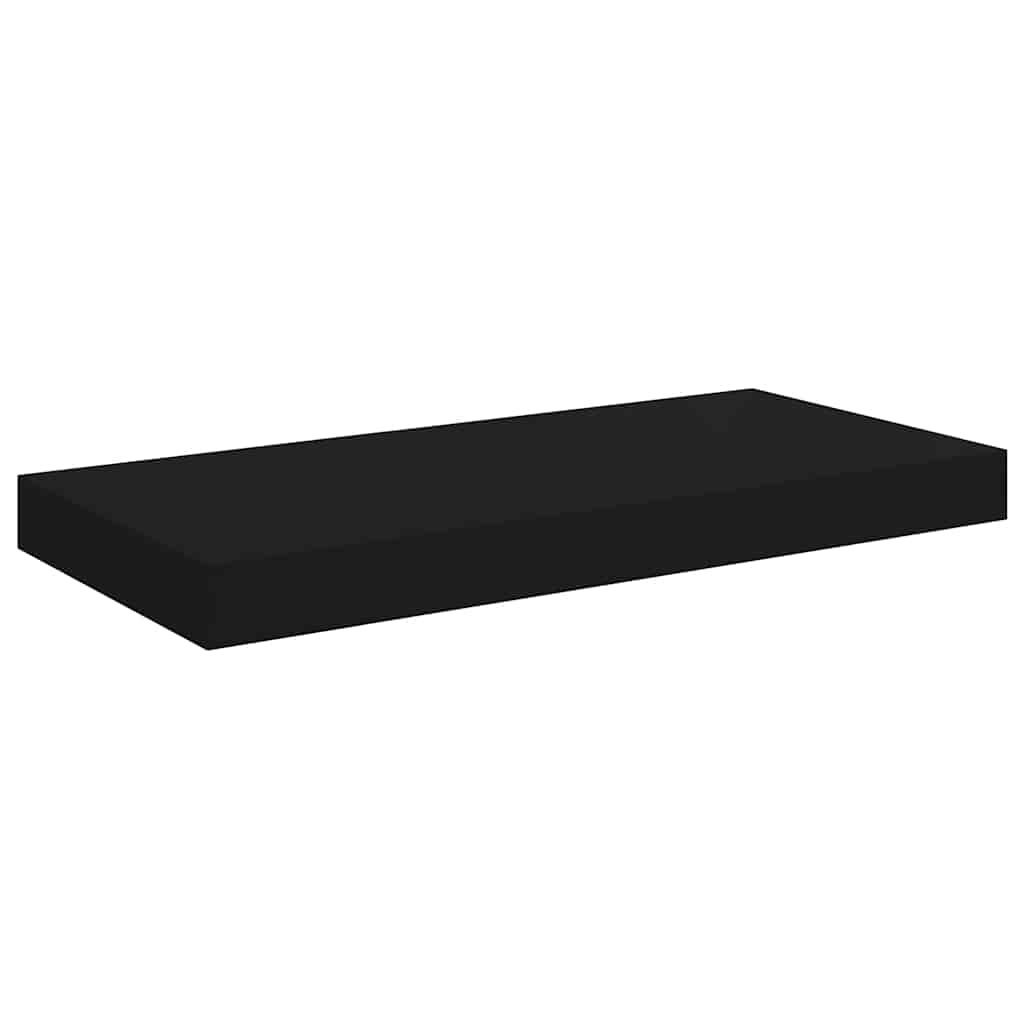 Wandschappen zwevend 2 st 50x23x3,8 cm MDF zwart is nu te koop bij PeponiXL, paradijselijk wonen!