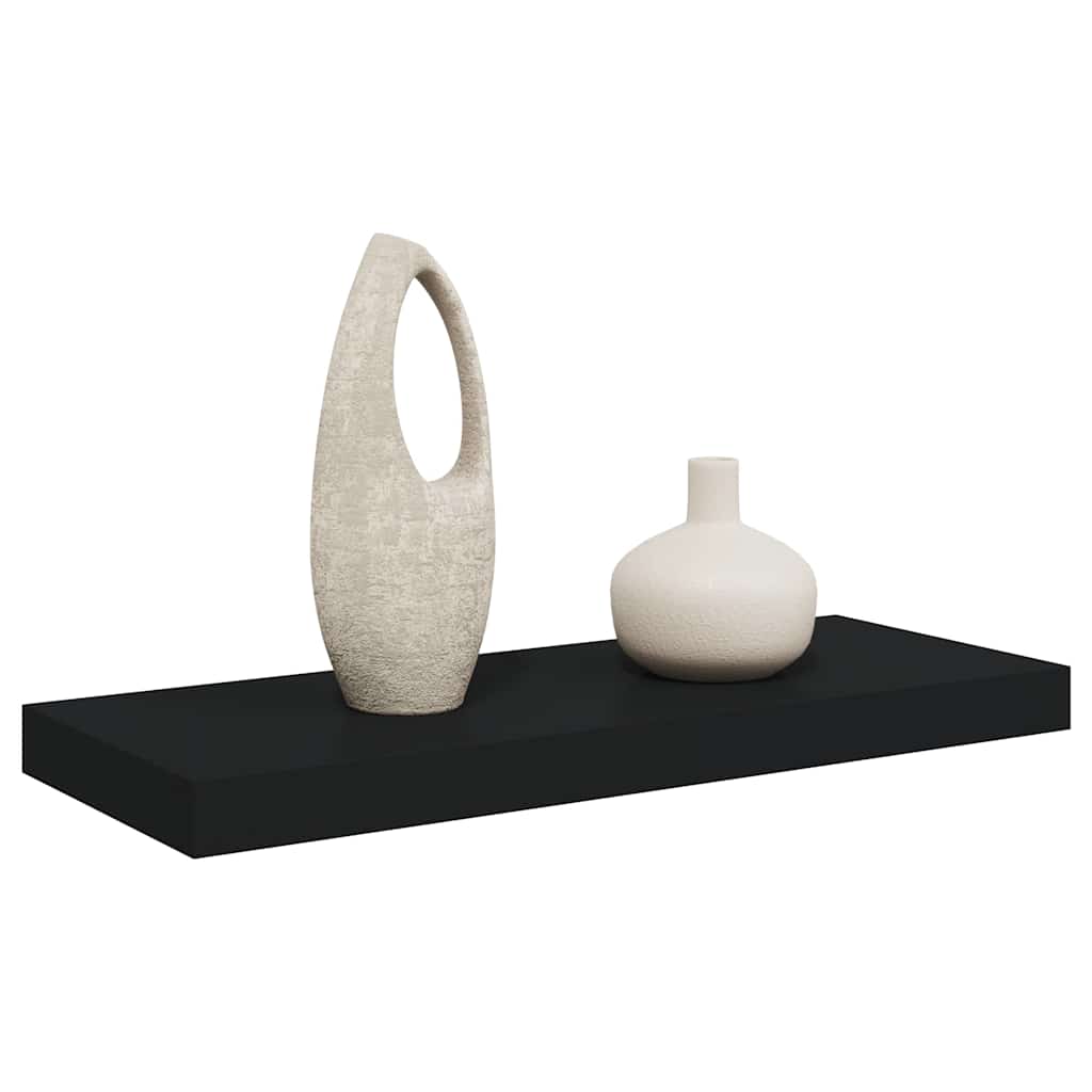 Wandschap zwevend 60x23,5x3,8 cm MDF zwart is nu te koop bij PeponiXL, paradijselijk wonen!
