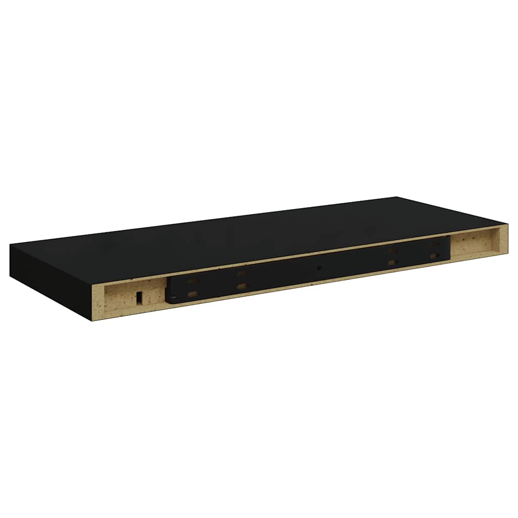 Wandschap zwevend 60x23,5x3,8 cm MDF zwart is nu te koop bij PeponiXL, paradijselijk wonen!