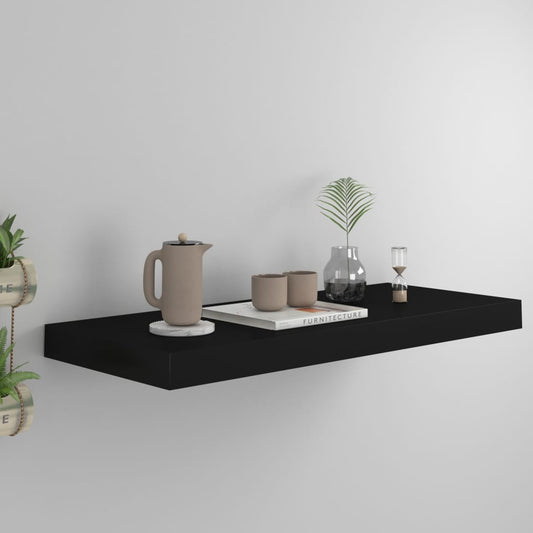 Wandschap zwevend 60x23,5x3,8 cm MDF zwart is nu te koop bij PeponiXL, paradijselijk wonen!