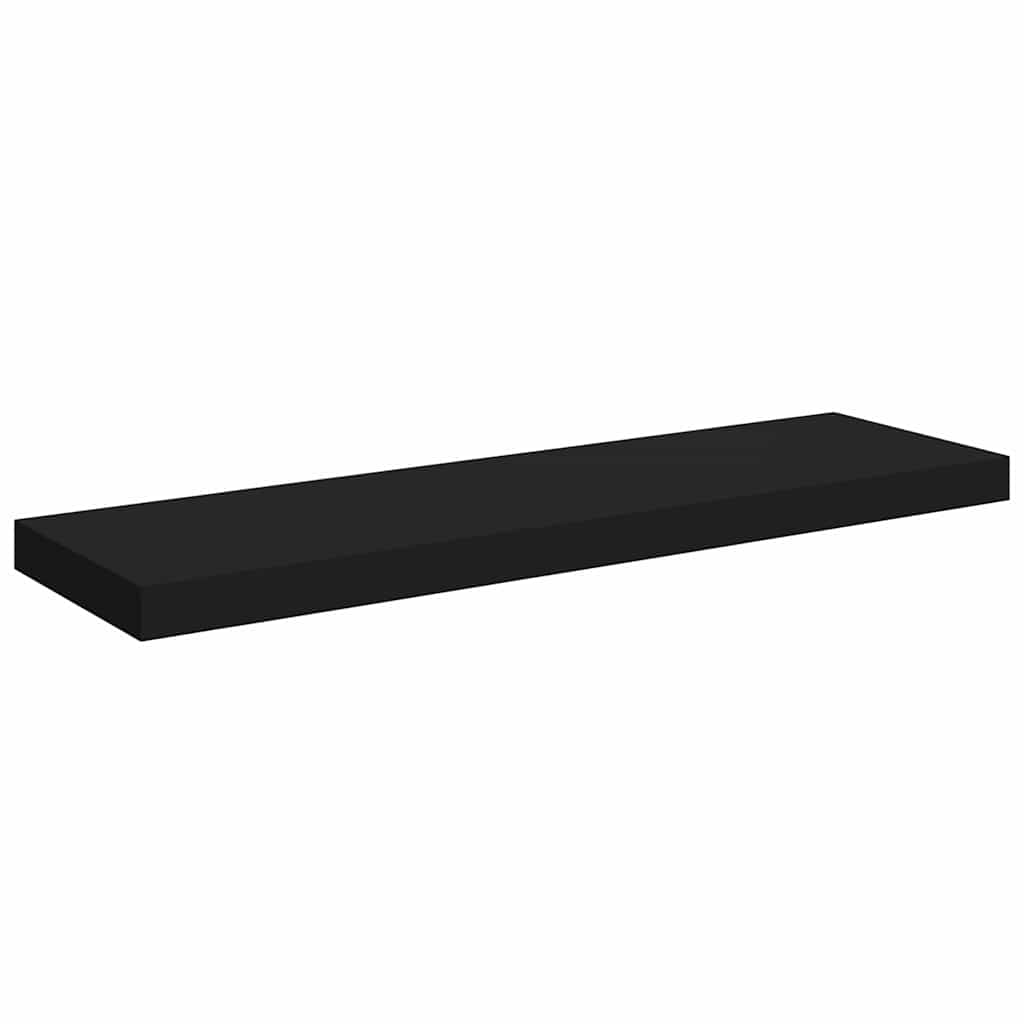 Wandschap zwevend 80x23,5x3,8 cm MDF zwart is nu te koop bij PeponiXL, paradijselijk wonen!