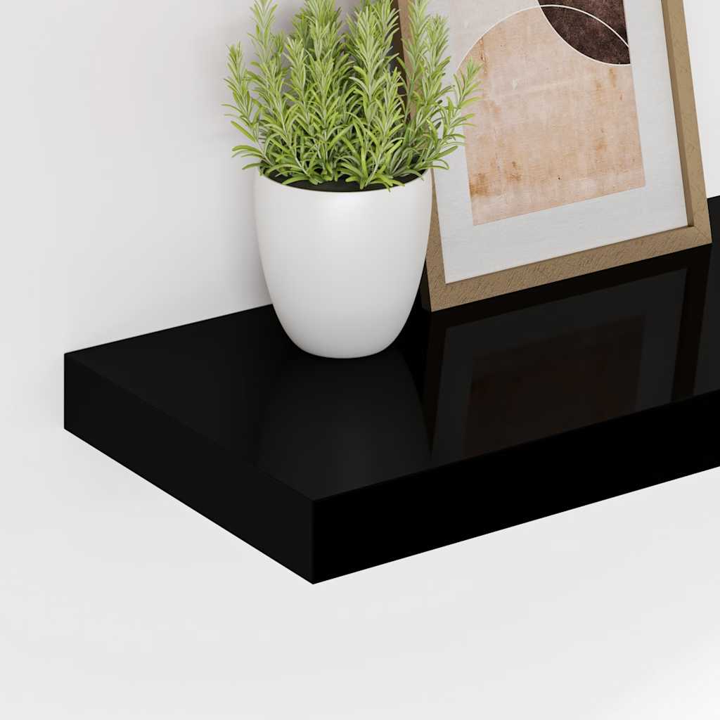 Wandschappen zwevend 4 st 120x23,5x3,8 cm MDF zwart is nu te koop bij PeponiXL, paradijselijk wonen!