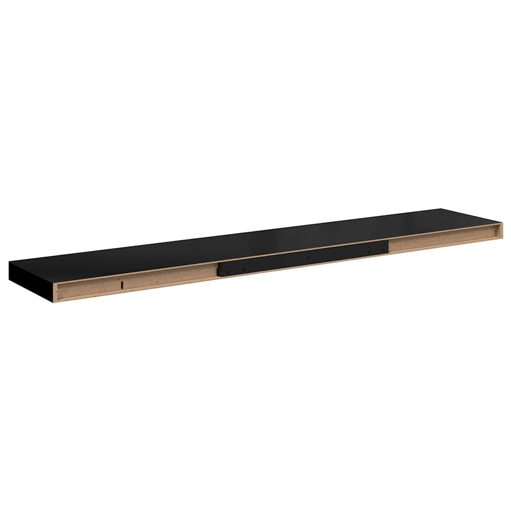 Wandschappen zwevend 4 st 120x23,5x3,8 cm MDF zwart is nu te koop bij PeponiXL, paradijselijk wonen!