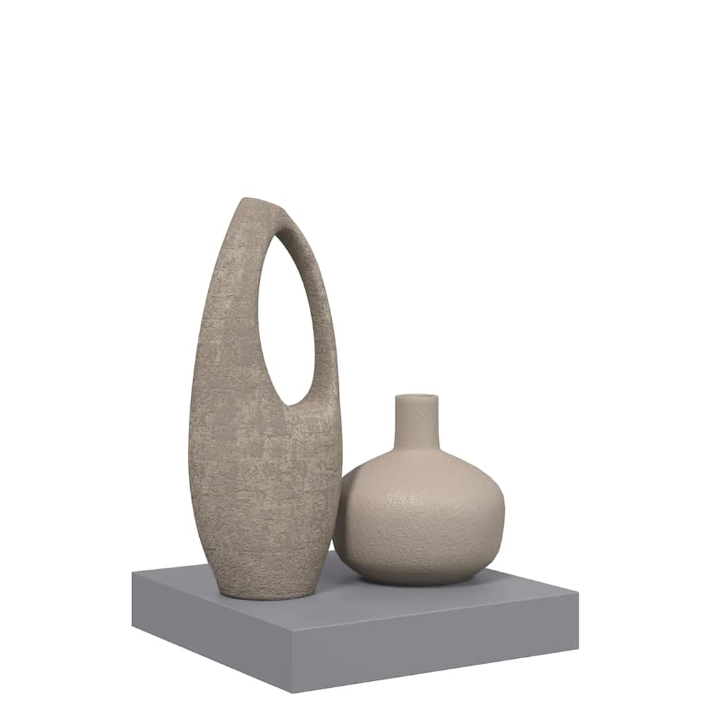 Wandschap zwevend 23x23,5x3,8 cm MDF grijs is nu te koop bij PeponiXL, paradijselijk wonen!