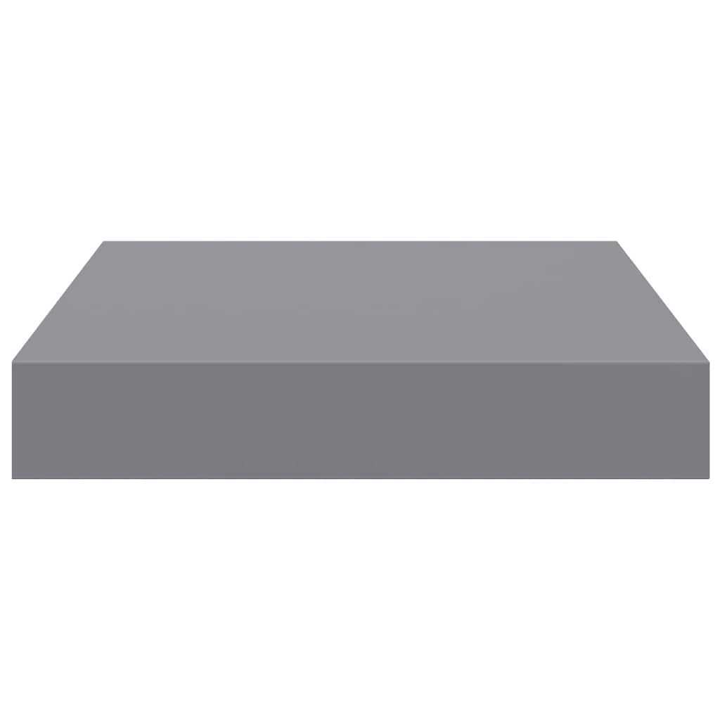Wandschappen zwevend 2 st 23x23,5x3,8 cm MDF grijs is nu te koop bij PeponiXL, paradijselijk wonen!