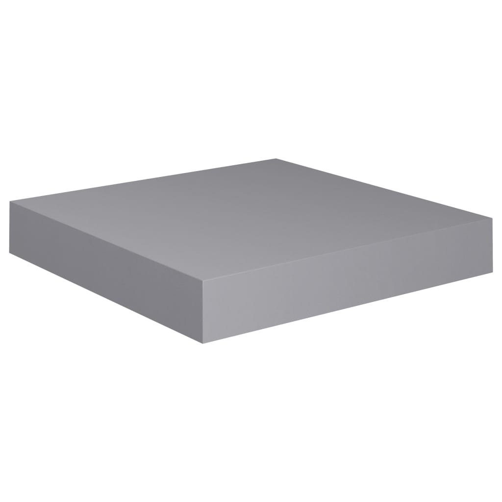 Wandschappen zwevend 4 st 23x23,5x3,8 cm MDF grijs is nu te koop bij PeponiXL, paradijselijk wonen!