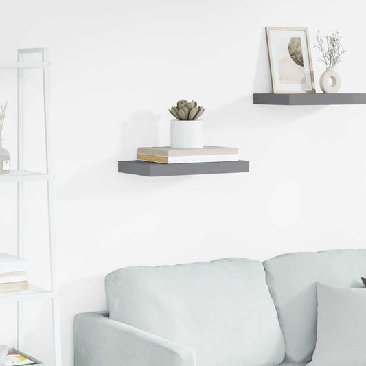 Wandschap zwevend 40x23,5x3,8 cm MDF grijs is nu te koop bij PeponiXL, paradijselijk wonen!