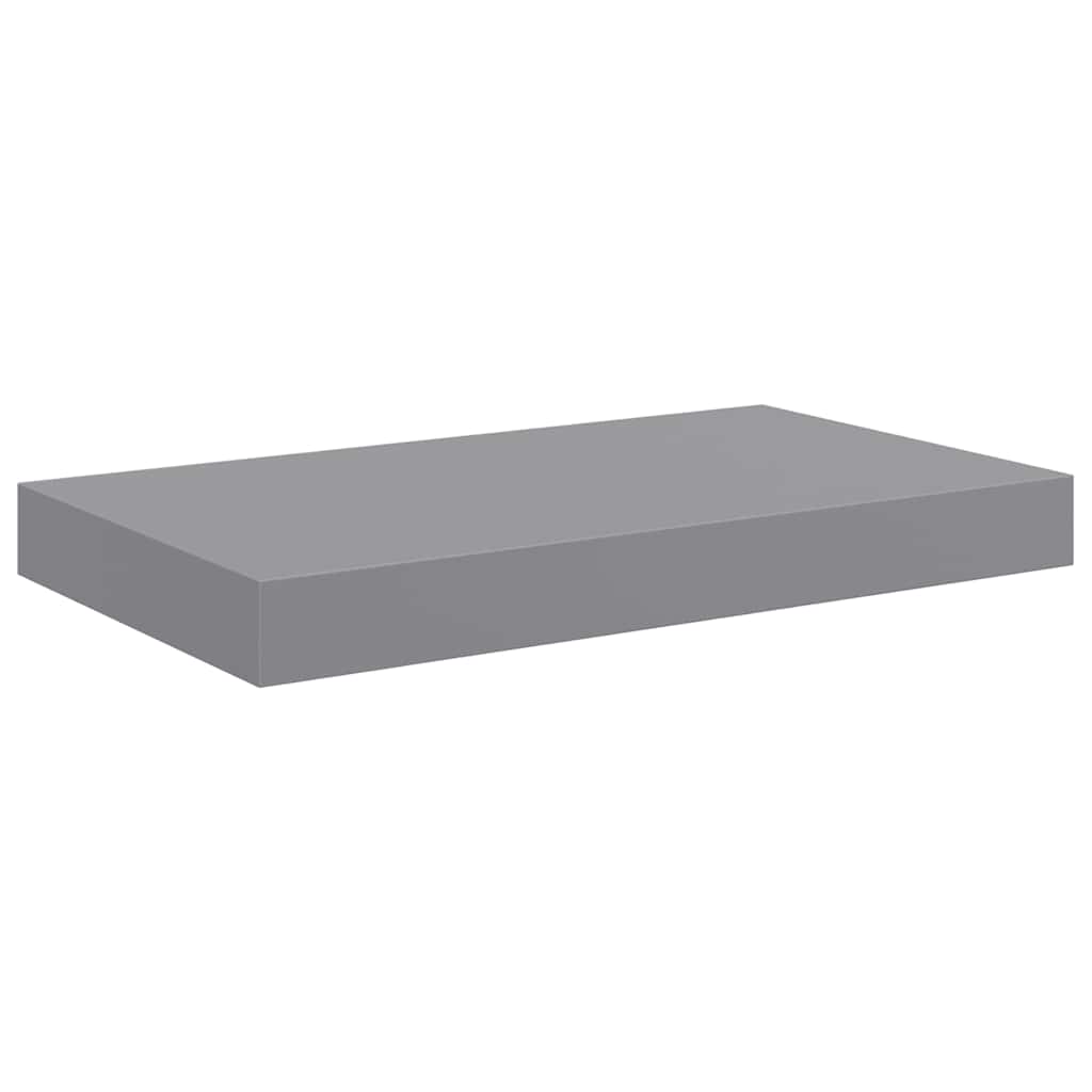 Wandschappen zwevend 2 st 40x23x3,8 cm MDF grijs is nu te koop bij PeponiXL, paradijselijk wonen!