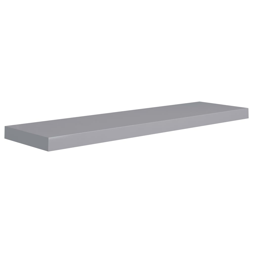 Wandschap zwevend 90x23,5x3,8 cm MDF grijs is nu te koop bij PeponiXL, paradijselijk wonen!