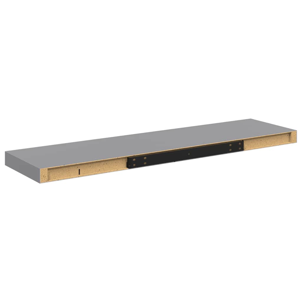 Wandschappen zwevend 4 st 90x23,5x3,8 cm MDF grijs is nu te koop bij PeponiXL, paradijselijk wonen!