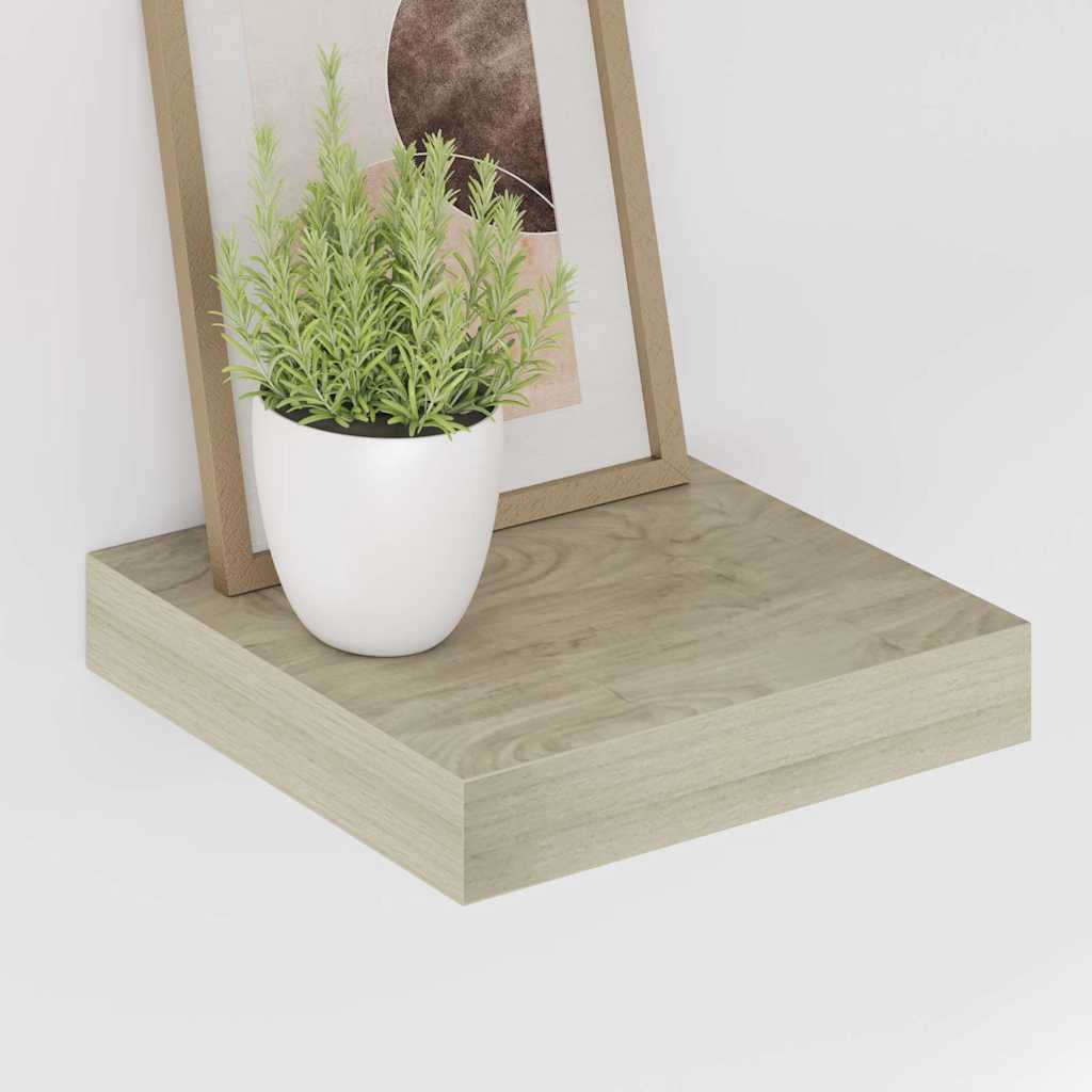 Wandschap zwevend 23x23,5x3,8 cm MDF eikenkleur is nu te koop bij PeponiXL, paradijselijk wonen!