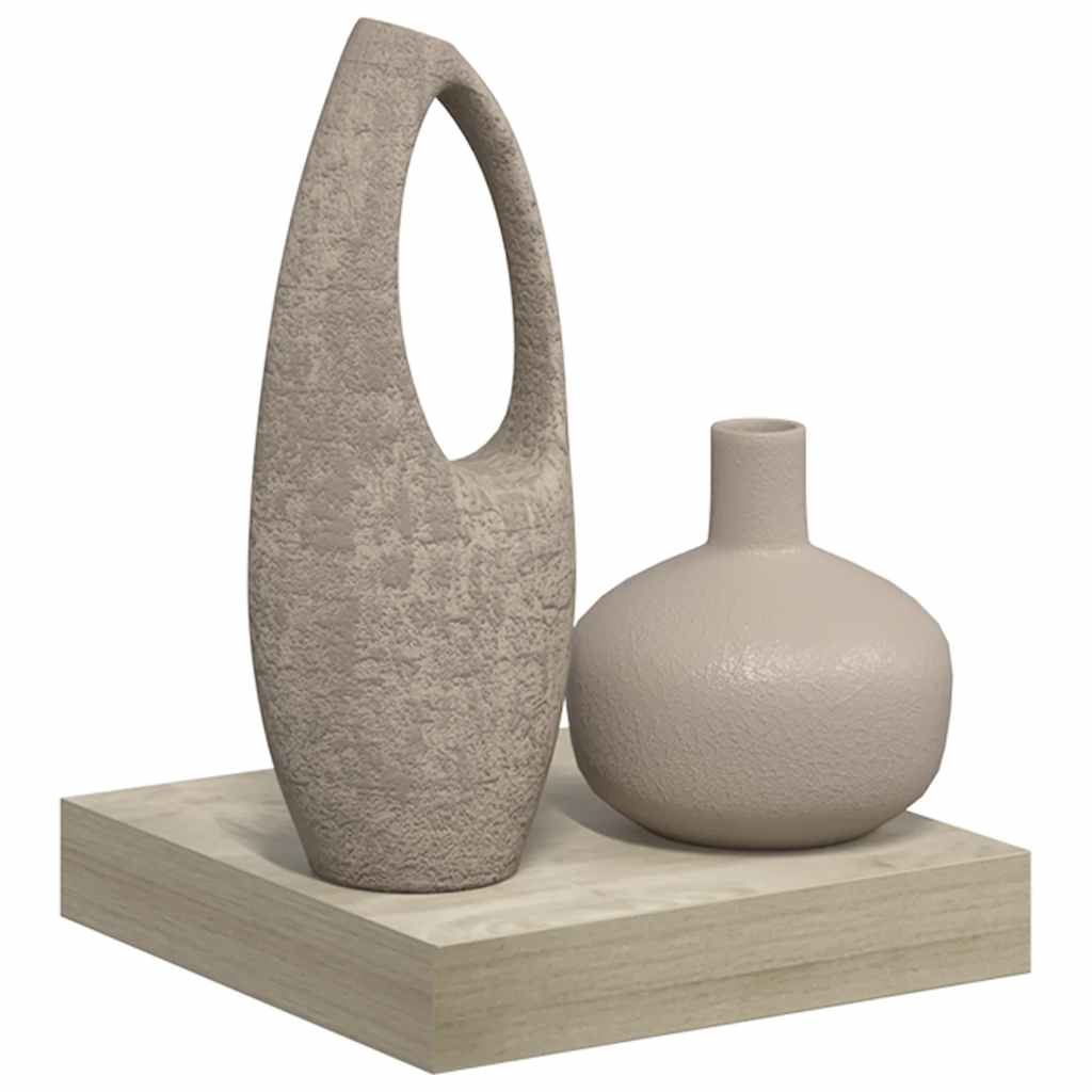 Wandschap zwevend 23x23,5x3,8 cm MDF eikenkleur is nu te koop bij PeponiXL, paradijselijk wonen!