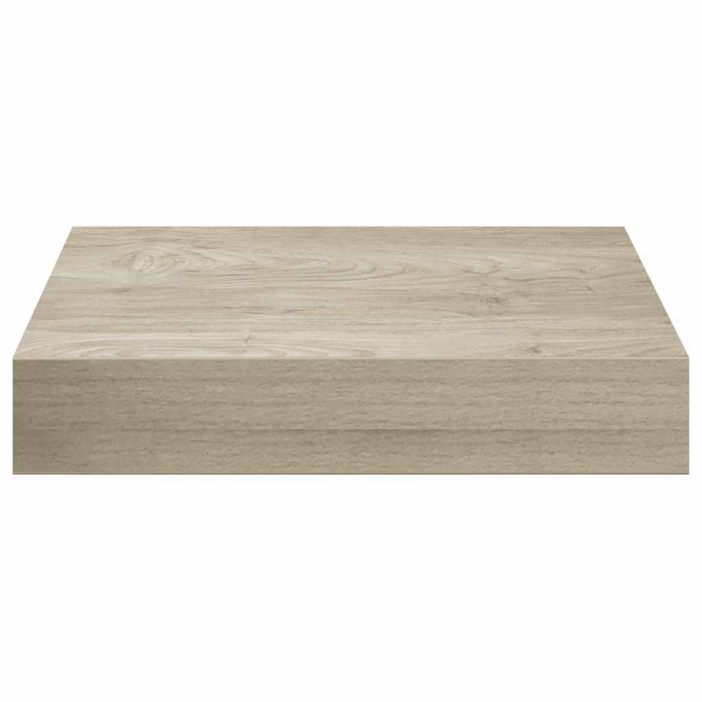 Wandschappen zwevend 2 st 23x23,5x3,8 cm MDF eikenkleurig is nu te koop bij PeponiXL, paradijselijk wonen!