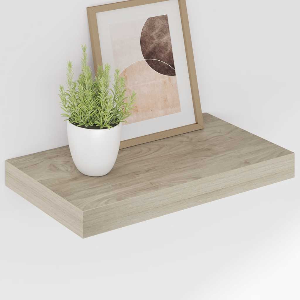 Wandschap zwevend 40x23x3,8 cm MDF eikenkleurig is nu te koop bij PeponiXL, paradijselijk wonen!