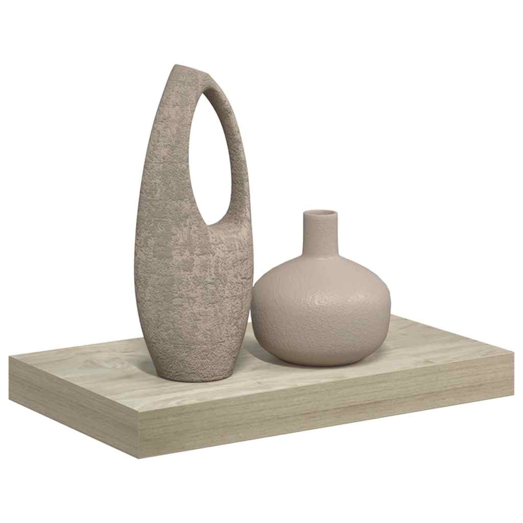 Wandschap zwevend 40x23x3,8 cm MDF eikenkleurig is nu te koop bij PeponiXL, paradijselijk wonen!