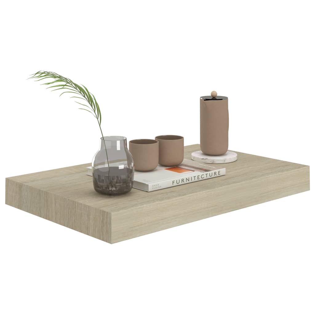 Wandschappen zwevend 4 st 40x23x3,8 cm MDF eikenkleurig is nu te koop bij PeponiXL, paradijselijk wonen!