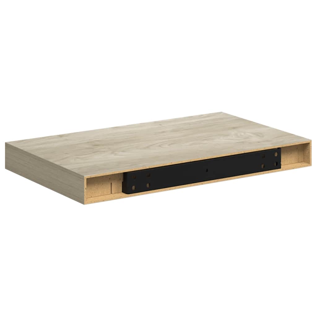 Wandschappen zwevend 4 st 40x23x3,8 cm MDF eikenkleurig is nu te koop bij PeponiXL, paradijselijk wonen!