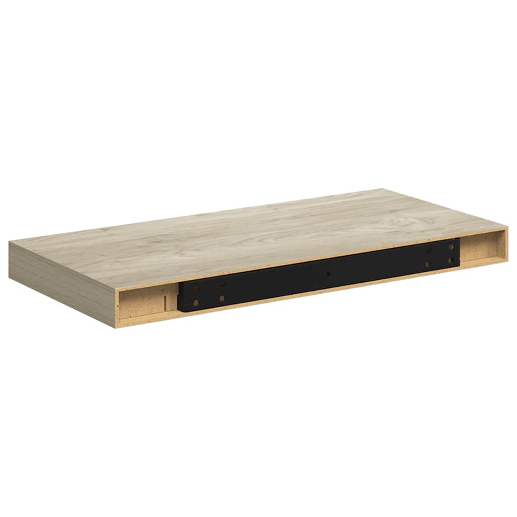 Wandschap zwevend 50x23x3,8 cm MDF eikenkleurig is nu te koop bij PeponiXL, paradijselijk wonen!