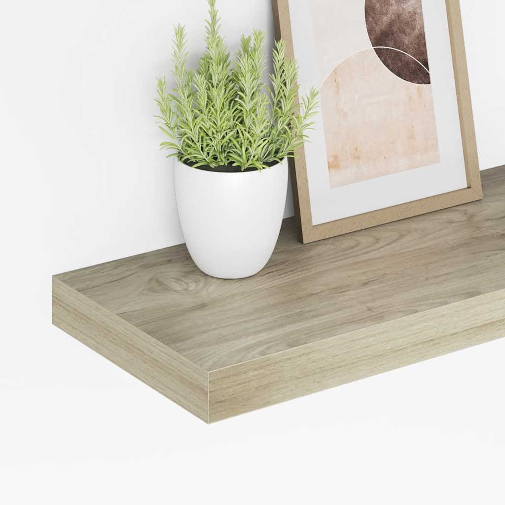 Wandschappen zwevend 2 st 50x23x3,8 cm MDF eikenkleurig is nu te koop bij PeponiXL, paradijselijk wonen!