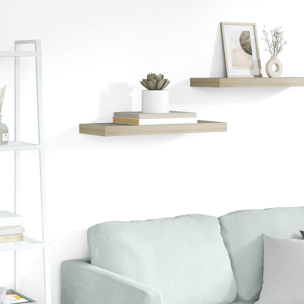 Wandschap zwevend 60x23,5x3,8 cm MDF eikenkleurig is nu te koop bij PeponiXL, paradijselijk wonen!