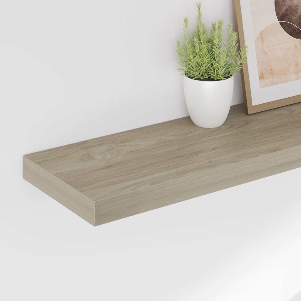 Wandschap zwevend 80x23,5x3,8 cm MDF eikenkleurig is nu te koop bij PeponiXL, paradijselijk wonen!