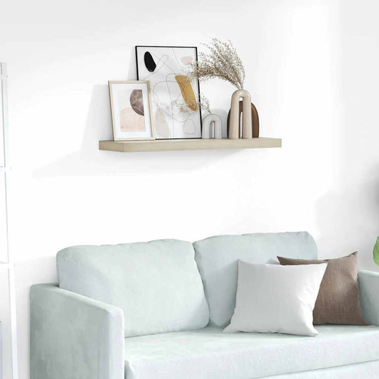 Wandschap zwevend 80x23,5x3,8 cm MDF eikenkleurig is nu te koop bij PeponiXL, paradijselijk wonen!