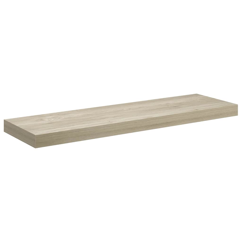 Wandschappen zwevend 2 st 80x23,5x3,8 cm MDF eikenkleurig is nu te koop bij PeponiXL, paradijselijk wonen!