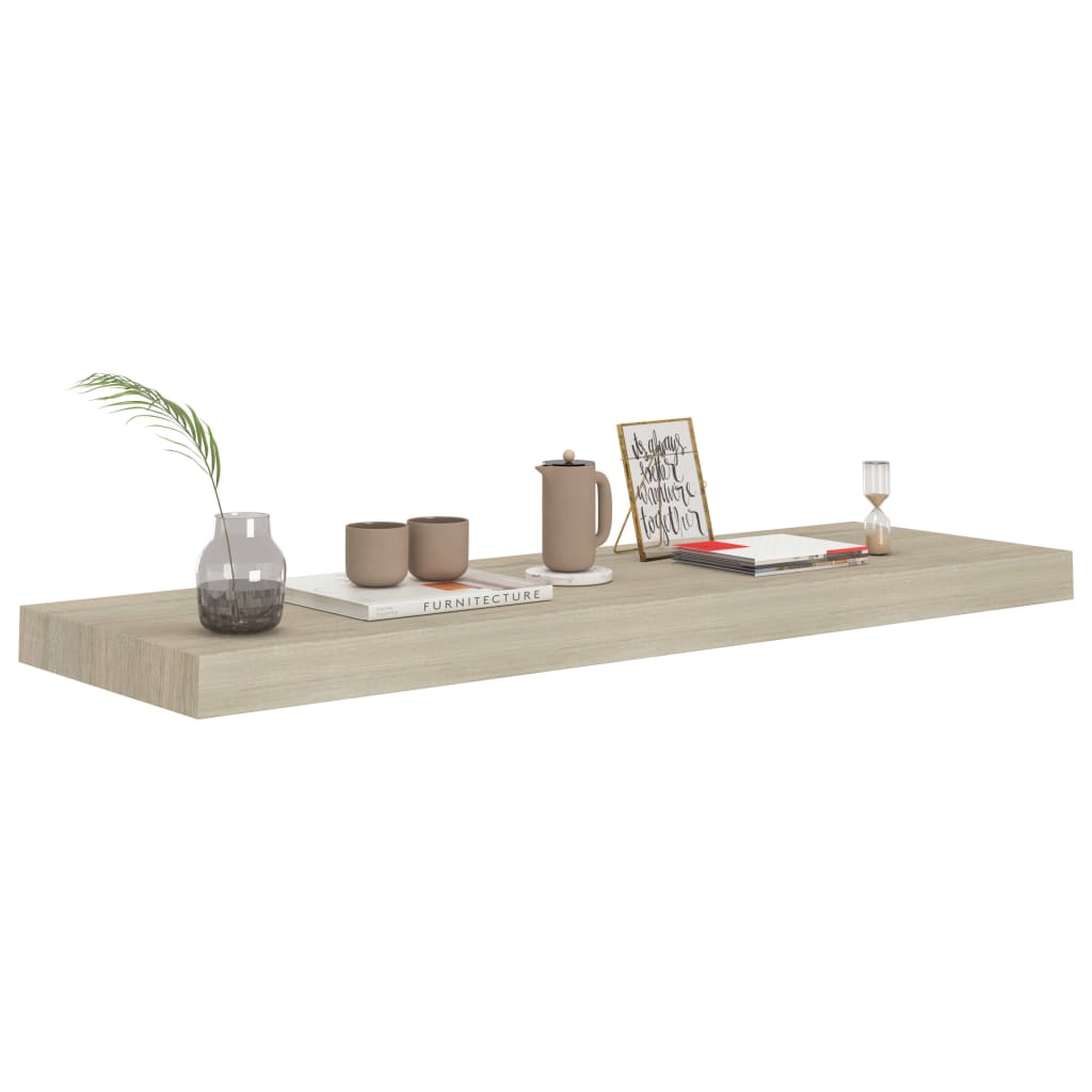 Wandschappen zwevend 4 st 80x23,5x3,8 cm MDF eikenkleurig is nu te koop bij PeponiXL, paradijselijk wonen!