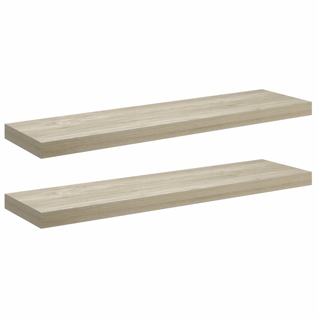 Wandschappen zwevend 2 st 90x23,5x3,8 cm MDF eikenkleurig is nu te koop bij PeponiXL, paradijselijk wonen!